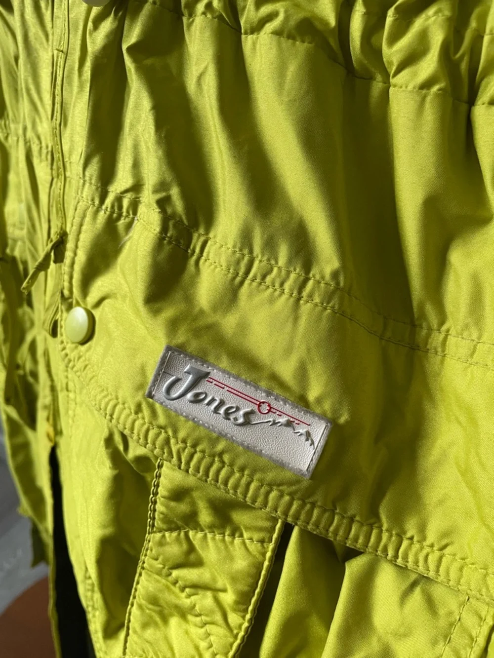 90s Vintage Jones Vancouver Canada Longline Parka Jacket Lime Green Retro Ski - Picture 8 of 11